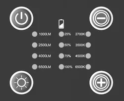 תאורה ניידת עוצמתית BRIGHT 6500LM 3000+6000K